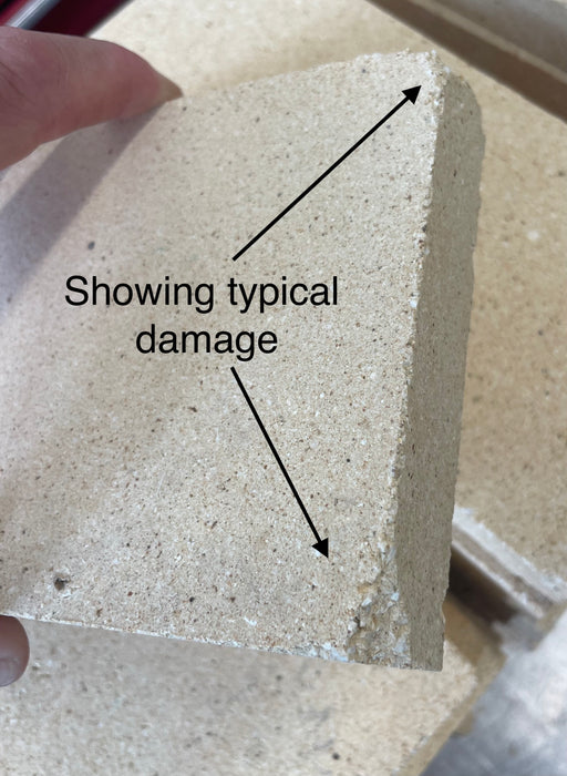 Fire bricks 230 x 114 x 25mm Seconds Grade Lot of 16 Bricks