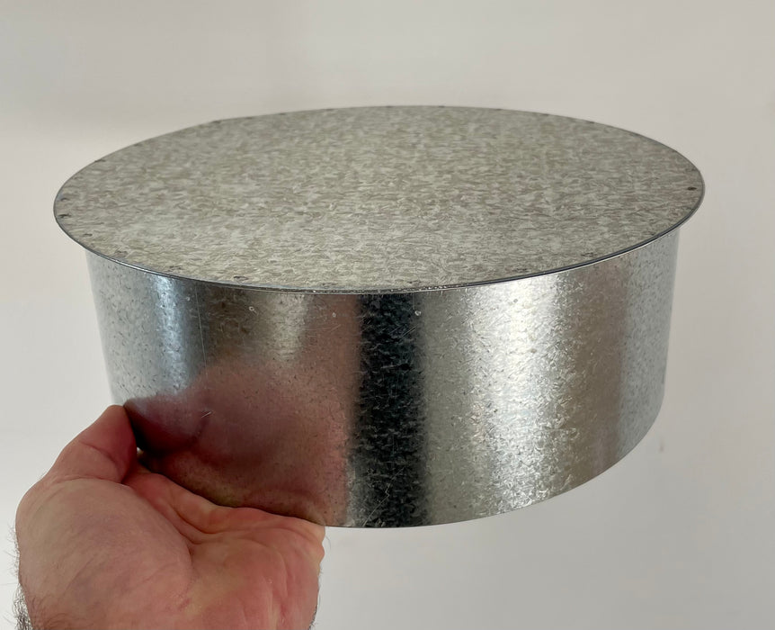 Chimney Flue Blanking Cap to fit Outer Casing. Two sizes available: 250mm or 300mm , Galvanised