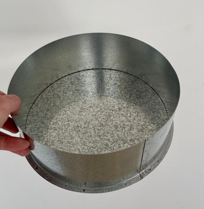 Chimney Flue Blanking Cap to fit Outer Casing. Two sizes available: 250mm or 300mm , Galvanised
