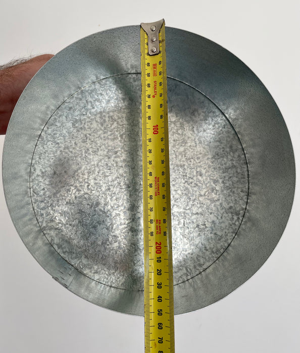 Chimney Flue Blanking Cap to fit Outer Casing. Two sizes available: 250mm or 300mm , Galvanised