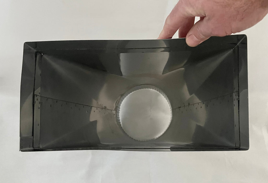 Rectangular to Round Flue Transition, Stainless Steel
