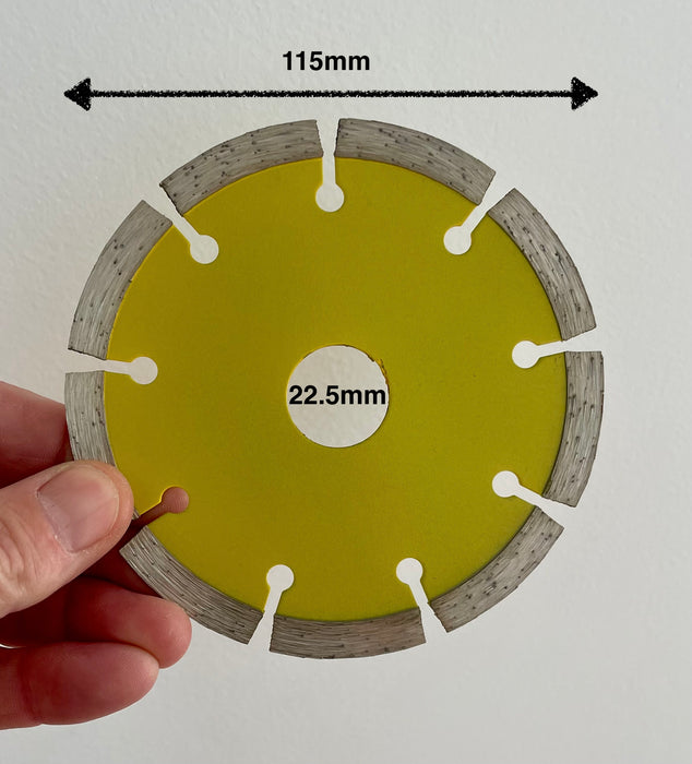 Diamond cutting wheel 115mm to suit angle grinder