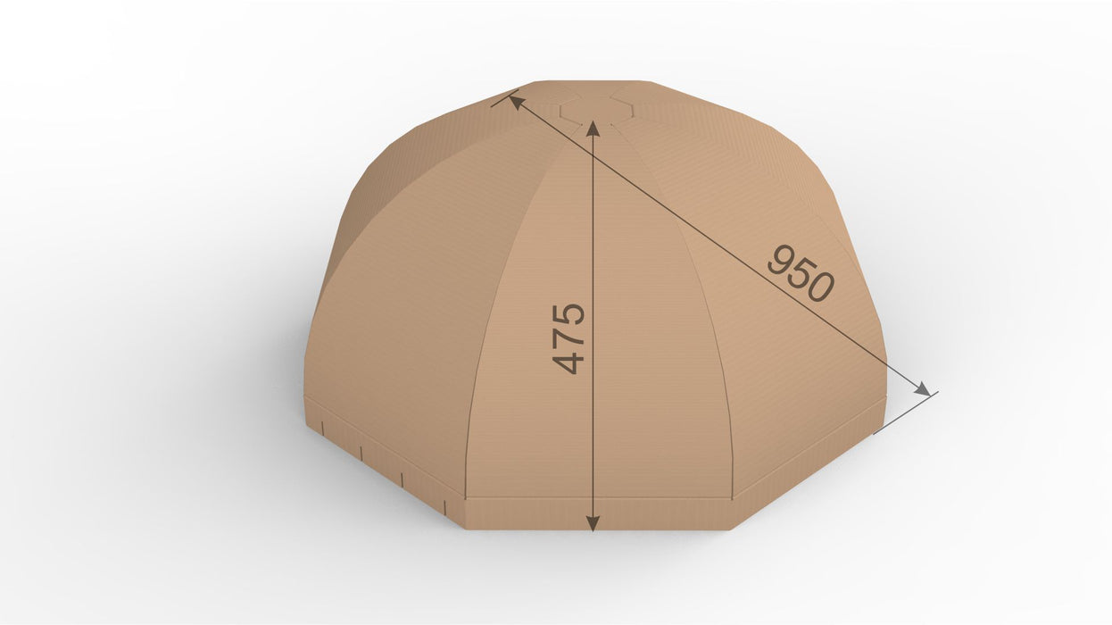 950mm Cardboard Oven Mould Dome Only