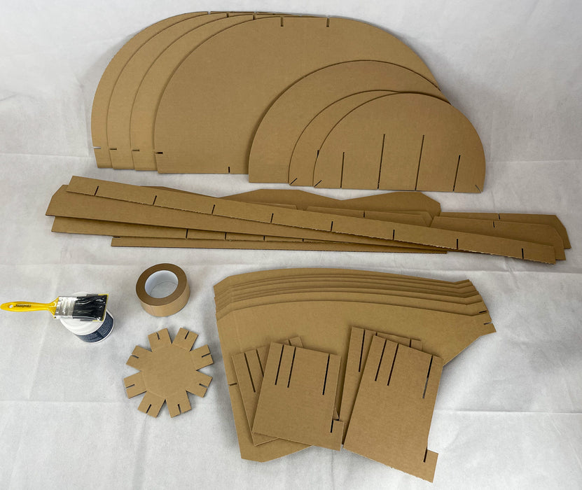 800mm Cardboard Mould Basic, Short Entrance, No Flue, Ideal for Cob Ovens