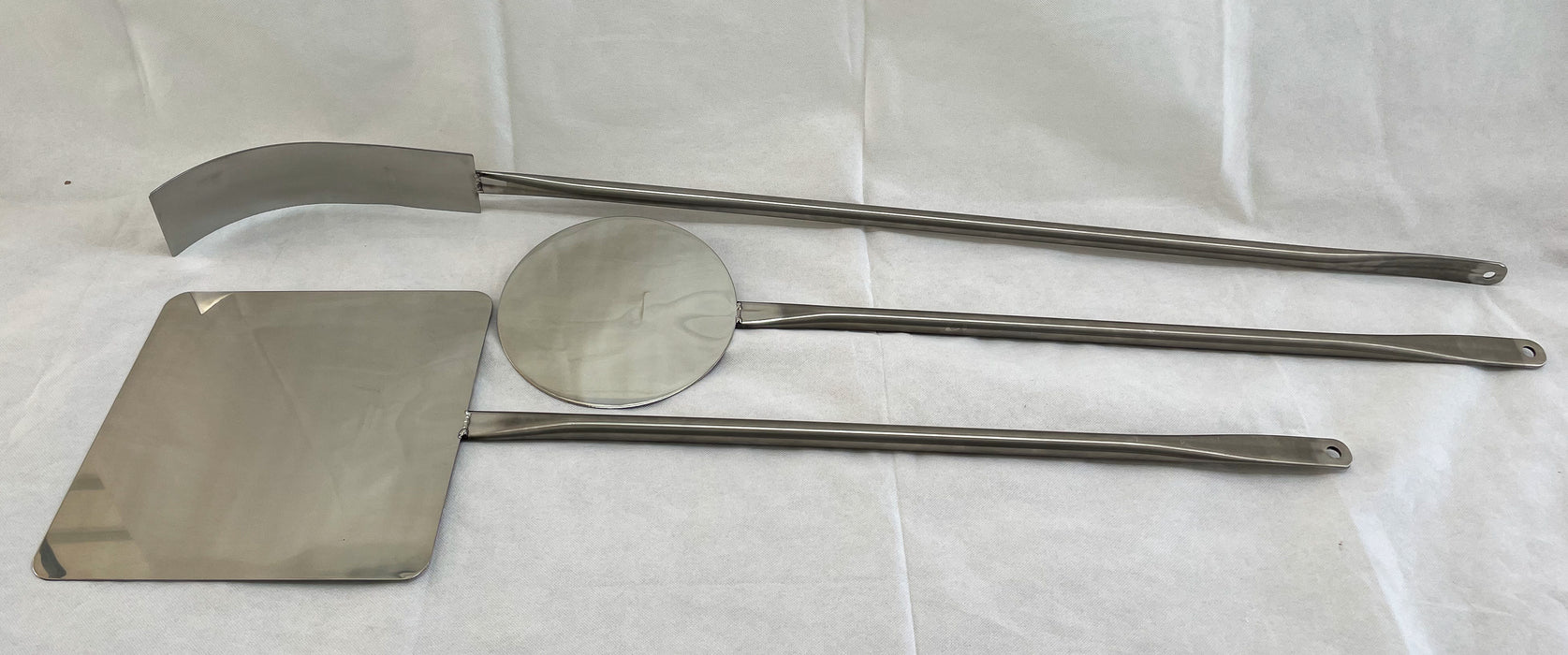 Pizza Cooking Tool Multipack, Square Peel, Small Turning Peel and Ash Rake - Available in two lengths