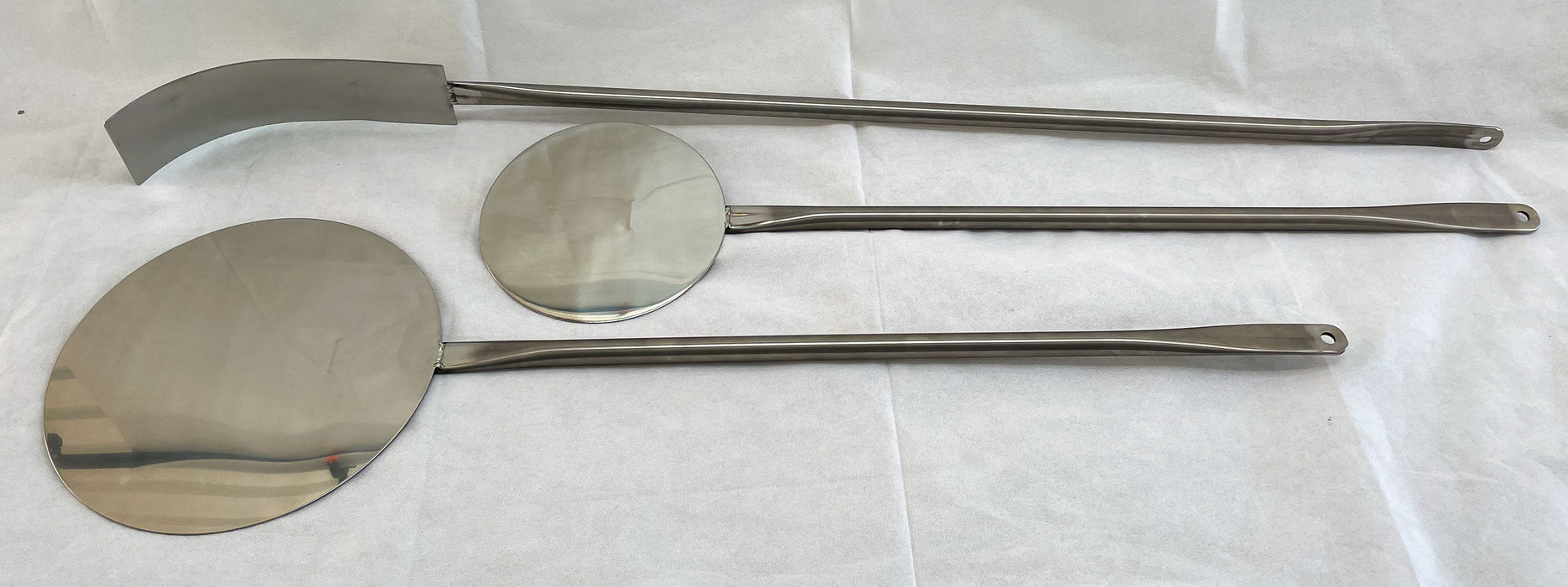 Pizza Cooking Tool Multipack, Round Peel, Small Round Peel and Ash Rake
