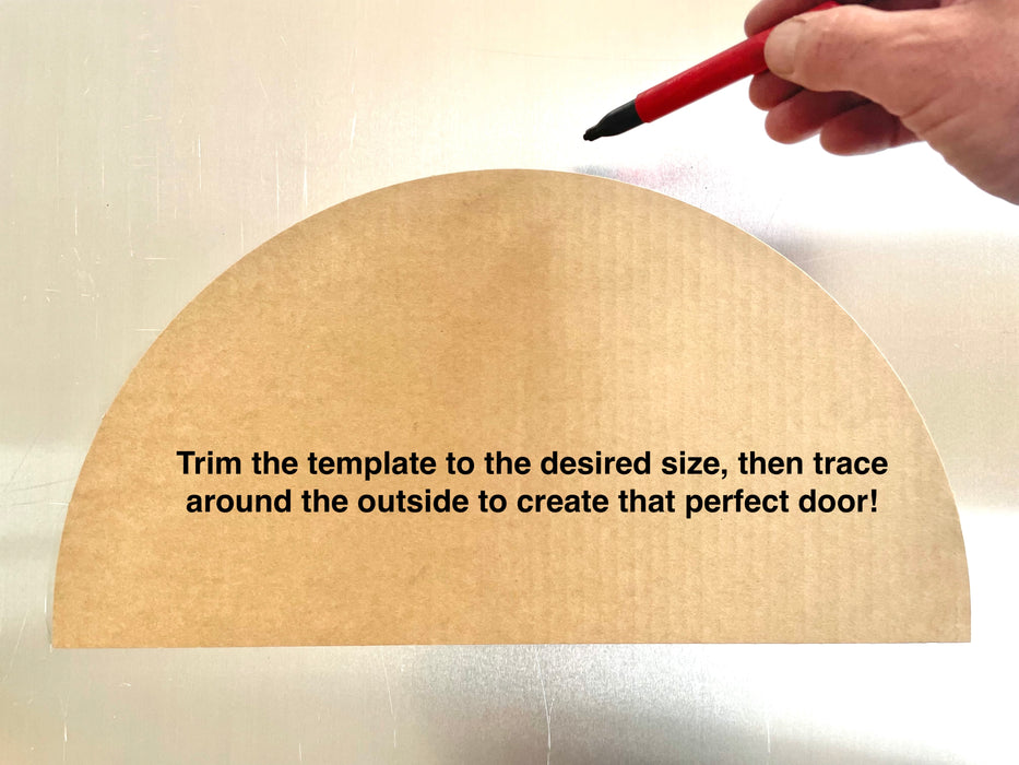 Door Template for 800mm Oven - Just the Cardboard