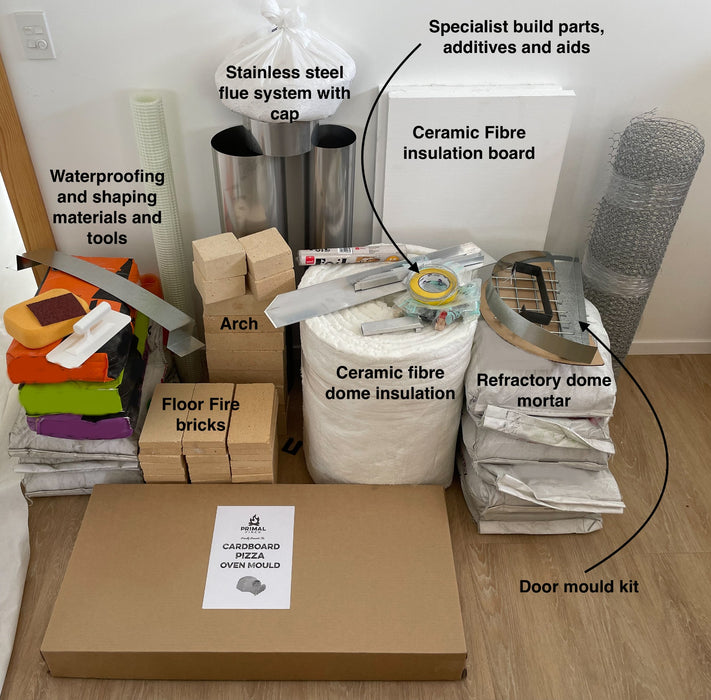 800mm Pizza Oven Building Kit - Primal Premium 800 Pack