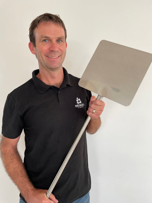 Pizza Peel, 270mm Square Head, NZ Made, Stainless Steel - two lengths available