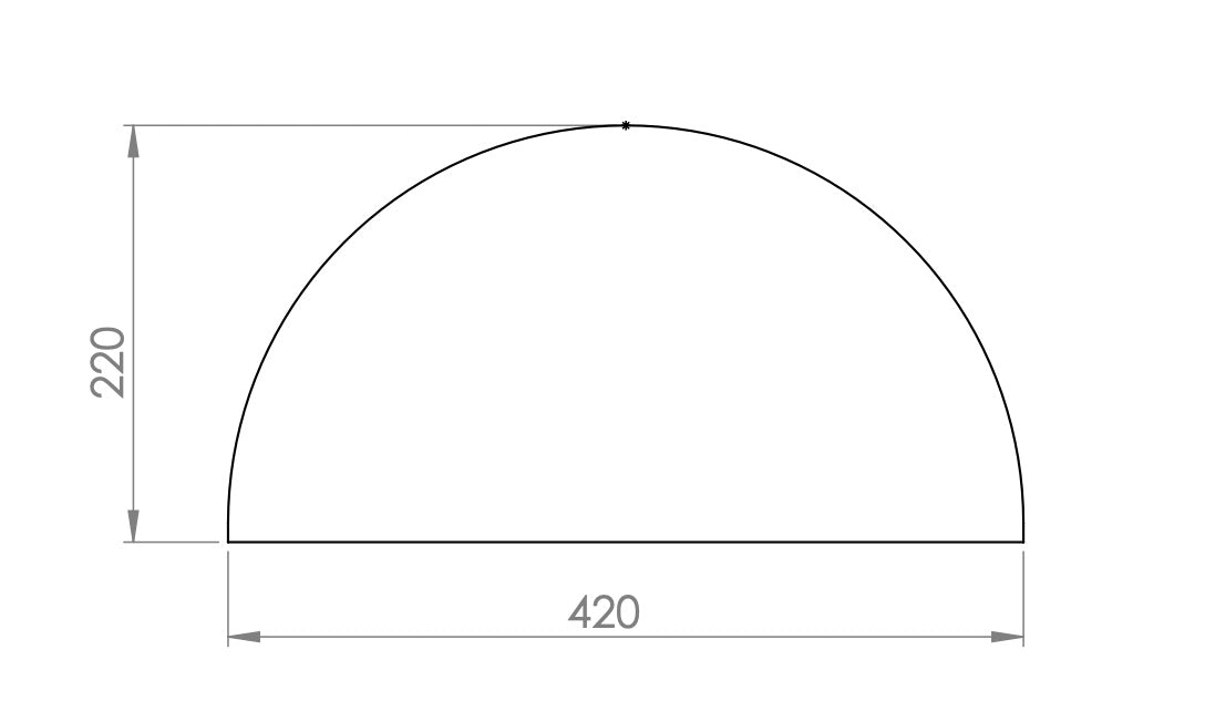 Door Template for 600mm Oven - Just the Cardboard Shape