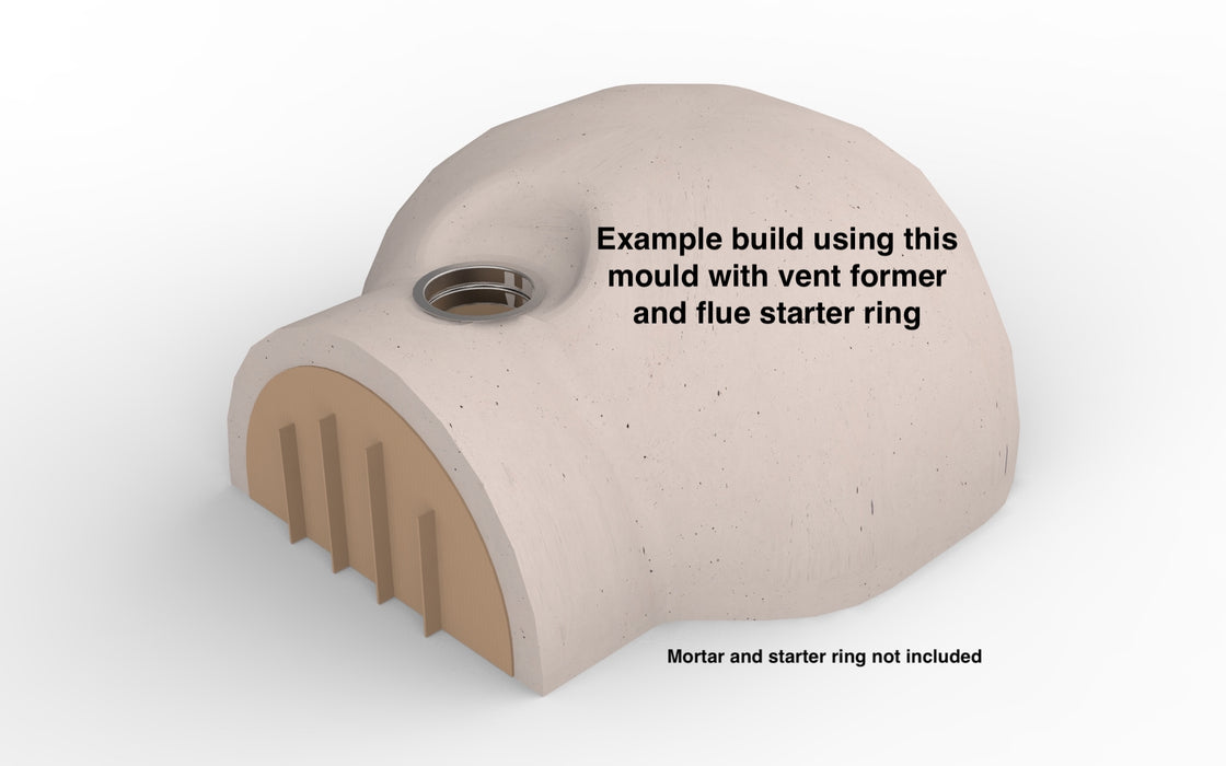 800mm Cardboard Mould Basic, Short Entrance, No Flue, Ideal for Cob Ovens