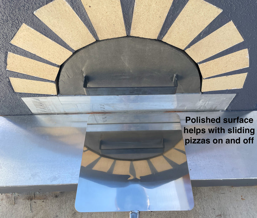 Pizza Peel, 270mm Square Head, NZ Made, Stainless Steel - two lengths available