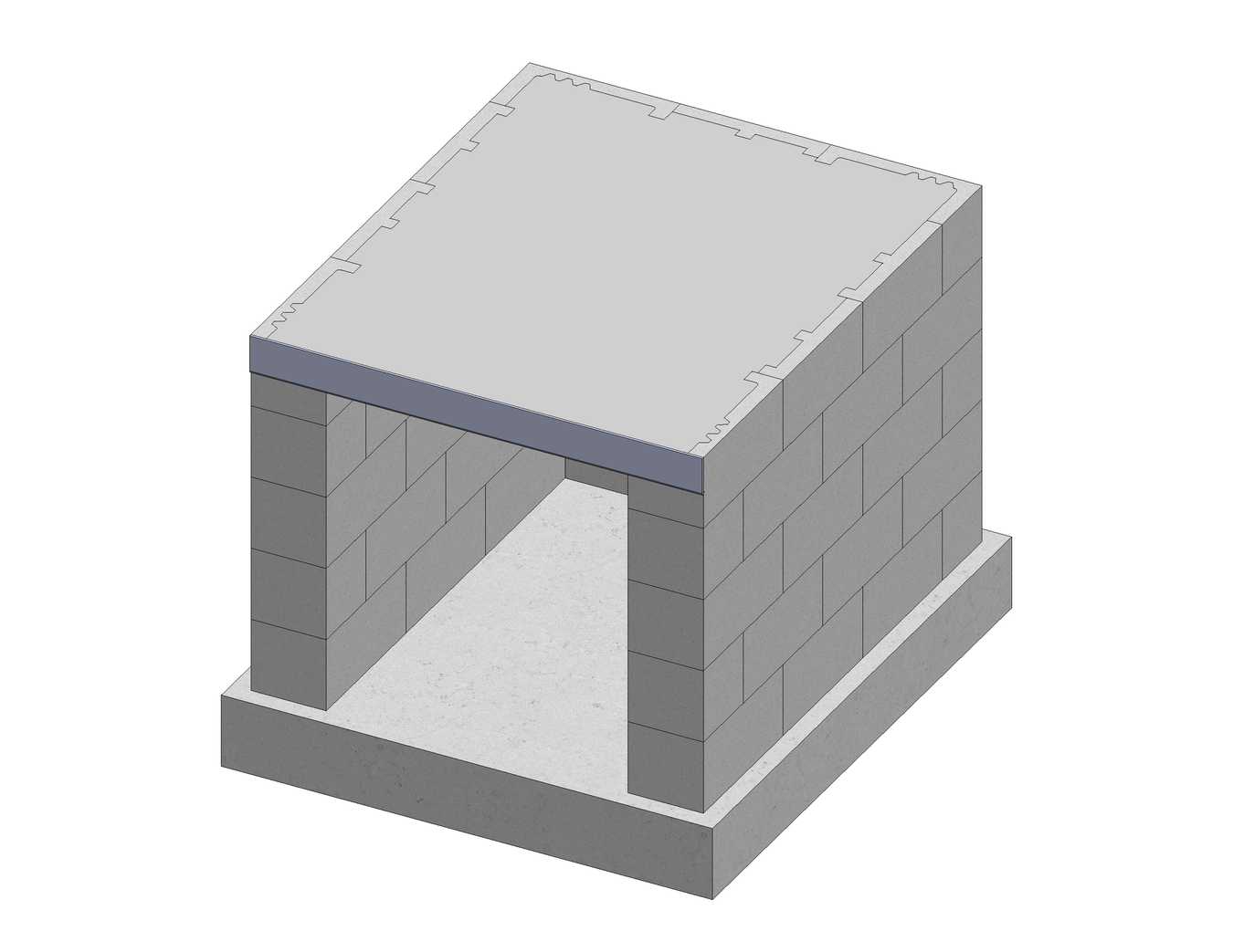 Concrete Block and Aluminium Stands