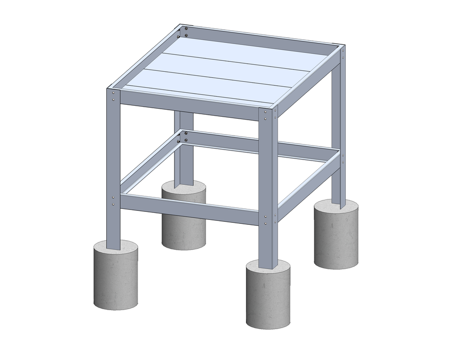 Aluminium Kit Set Stand For 800mm Internal Diameter Oven