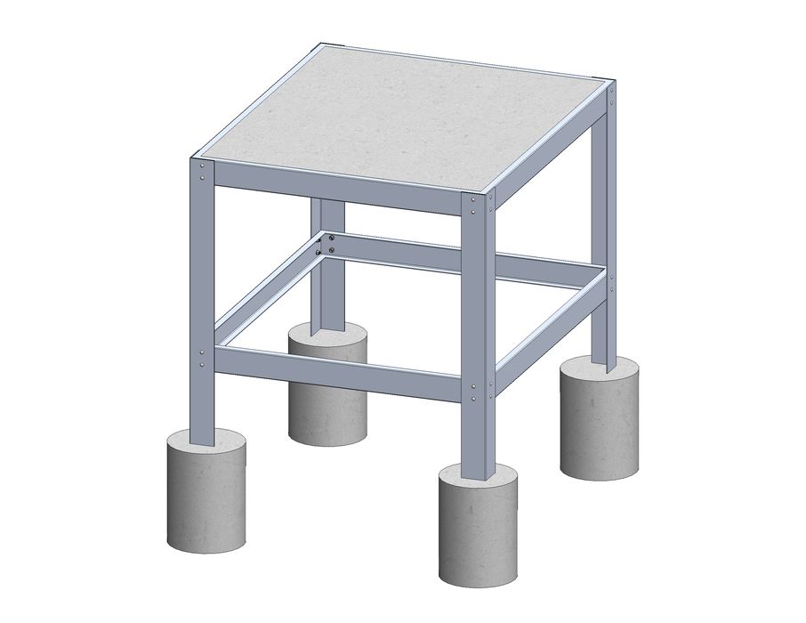 Aluminium Kit Set Stand For 800mm Internal Diameter Oven