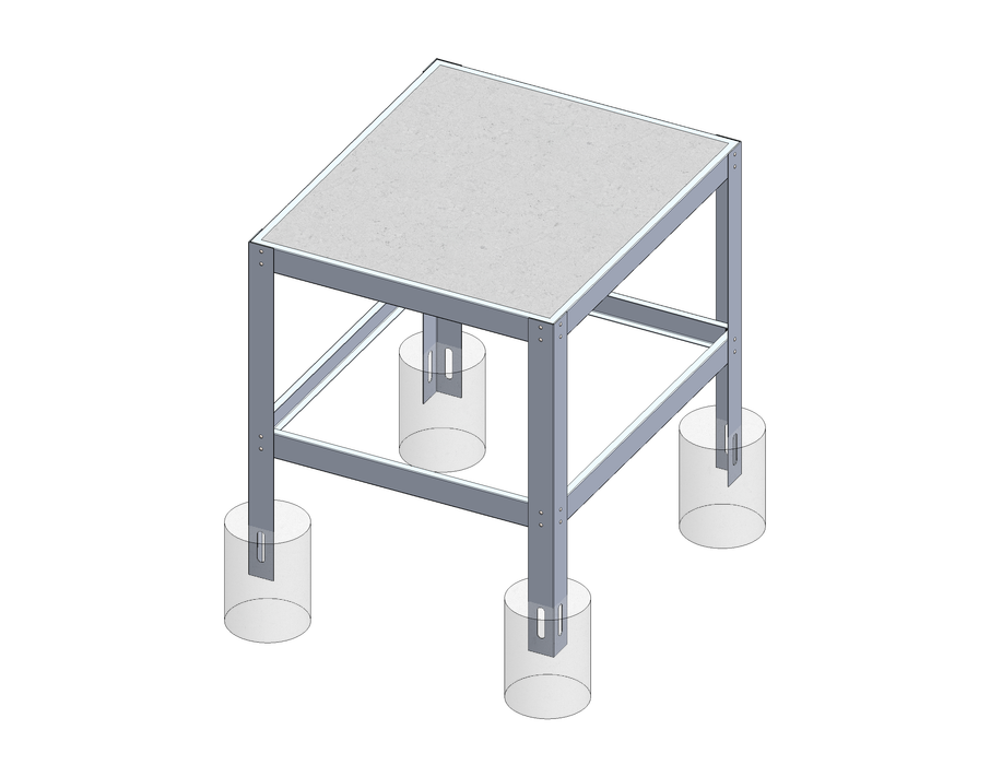 Aluminium Kit Set Stand For 800mm Internal Diameter Oven