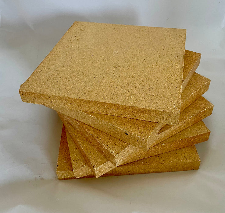 Fire Bricks 250 x 250 x25mm lot of 6 bricks