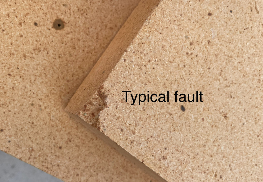 Fire bricks 230 x 114 x 30mm Seconds Grade, Lot of 12 bricks
