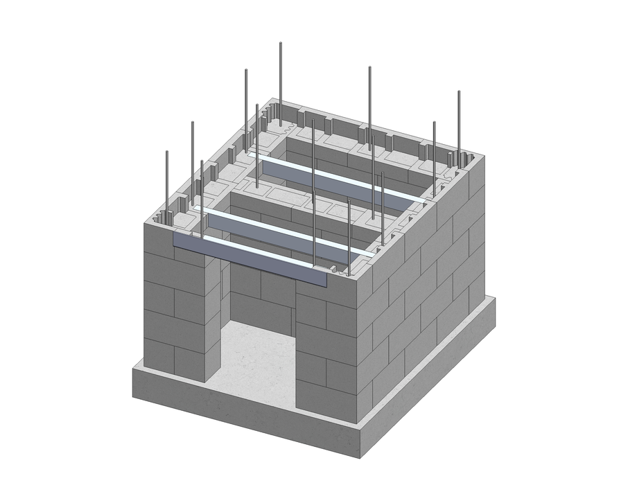 Concrete Stand Pack for 950mm Oven Open One End