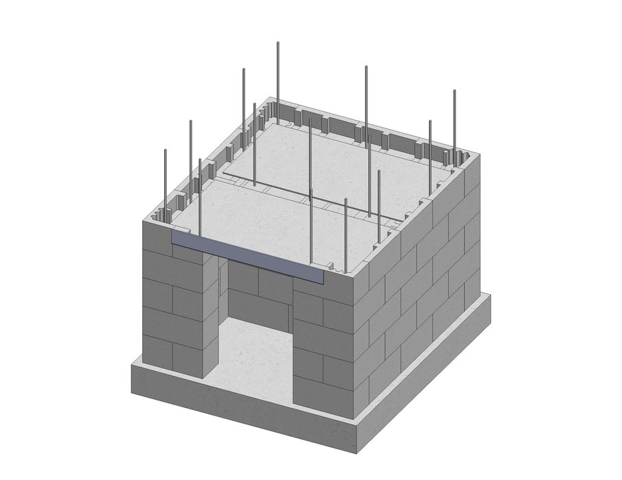 Concrete Stand Pack for 950mm Oven Open One End