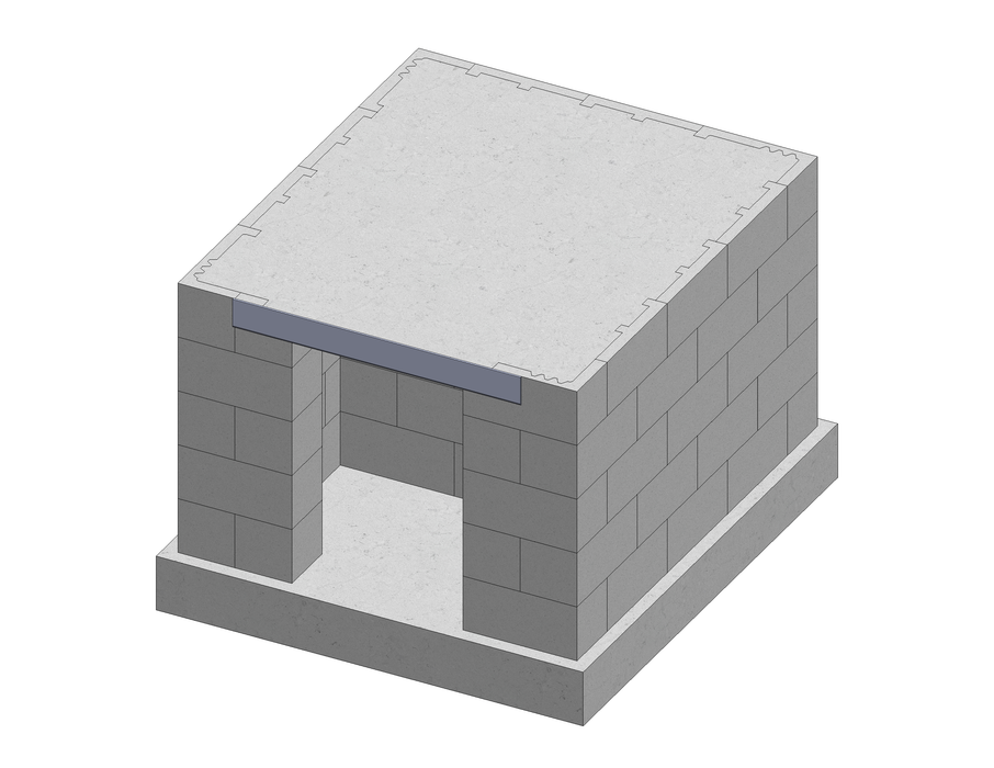 Concrete Stand Pack for 950mm Oven Open One End