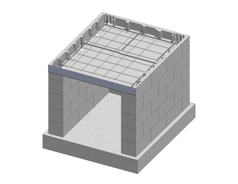 Concrete Block Stand Pack for 800mm Oven - Open Front