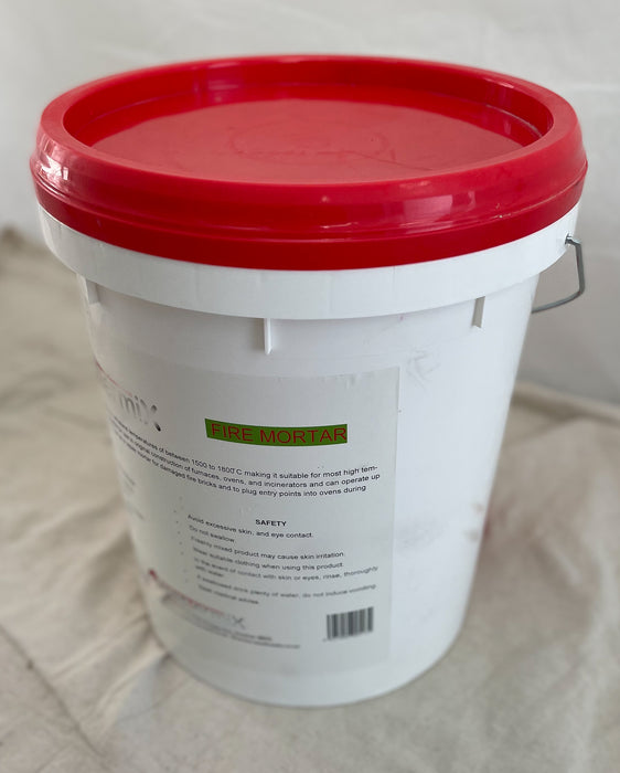 Refractory Mortar Mix, 20kg Pail (for casting into or over moulds)