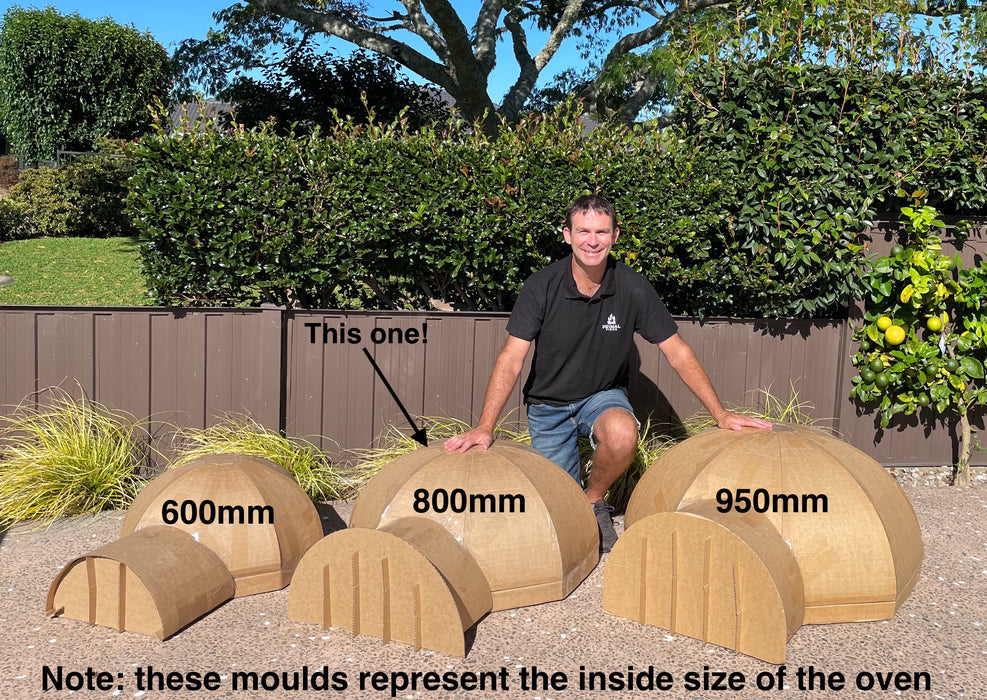 800mm Cardboard Pizza Oven Mould - just the basic mould