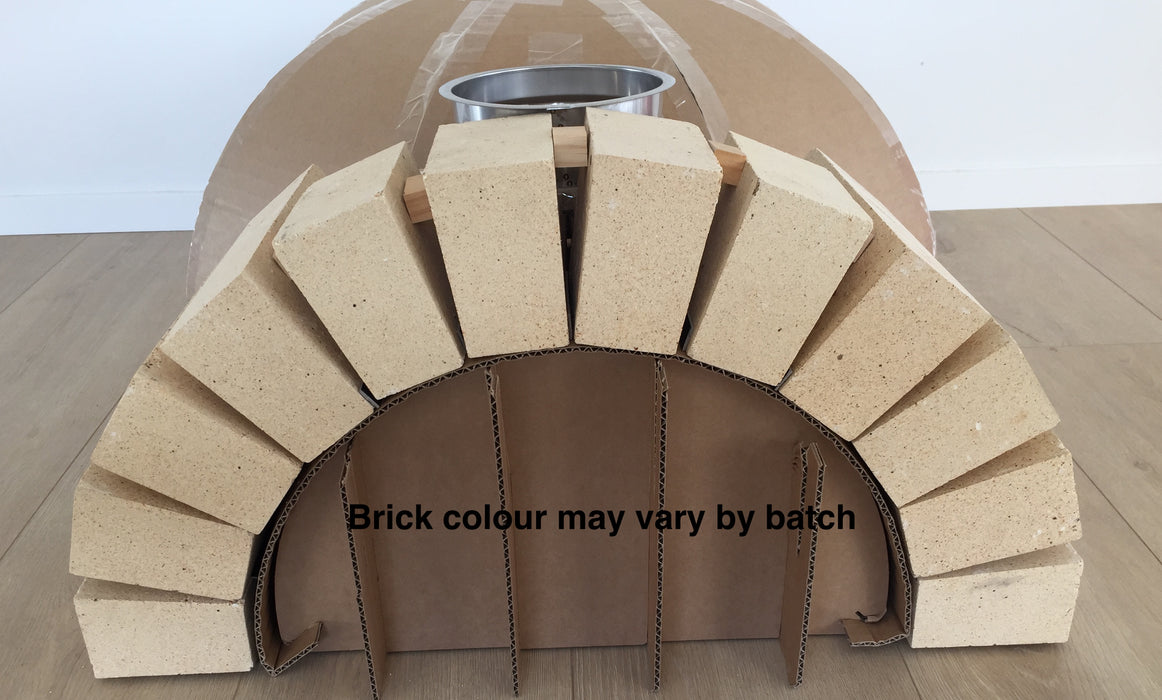 800mm Cardboard Mould - with arch bricks, vent former and SS flue starter ring