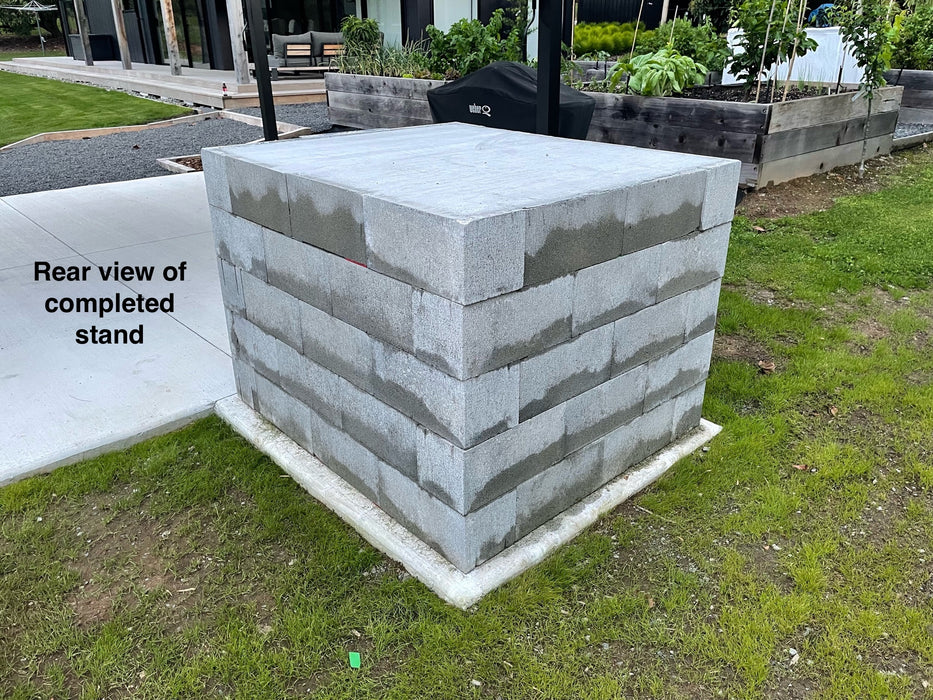 Concrete Block Stand Pack for 800mm Oven - With Front Return