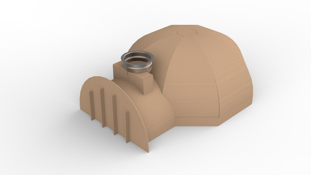 800mm Cardboard Oven Mould - with vent former and SS flue starter